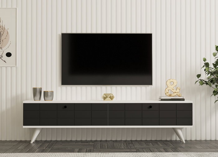 Hanah Home Soporte para TV Alberi Antracita y Blanco